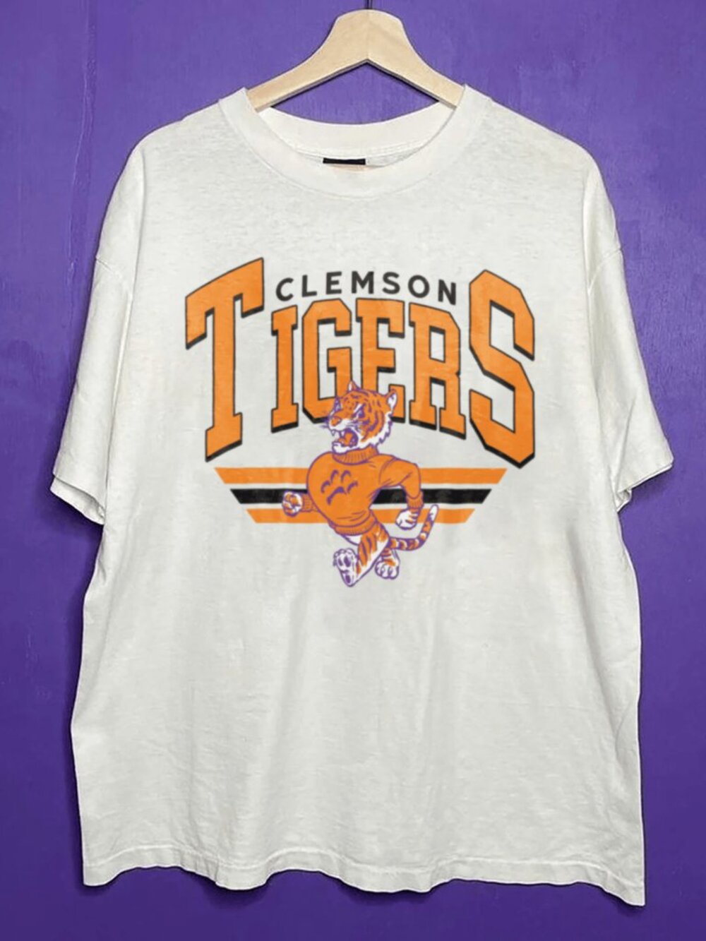 Vintage University of Clemson Tigers Shirt, Retro Clemson Tigers Football Shirt